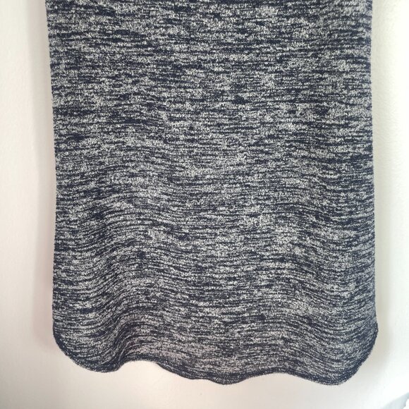 Aritzia Wilfred Free Heathered Navy Stretch Cut Out Dress Size Small - Picture 4 of 7
